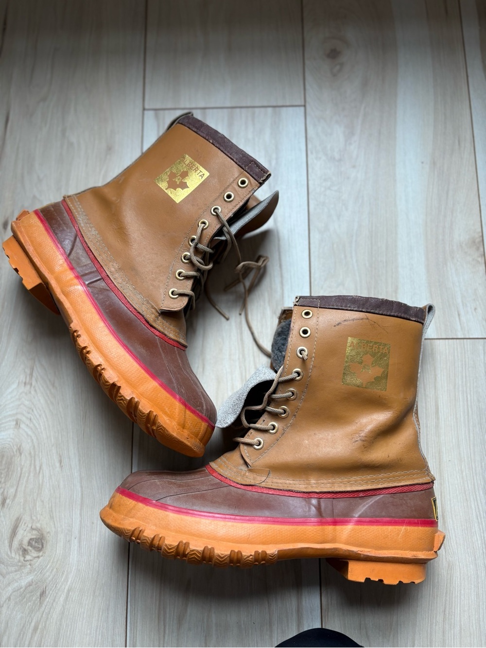 Vintage Alberta Canada Wool Lined Rubber Duck Boots Men’s Size 11 Insulated